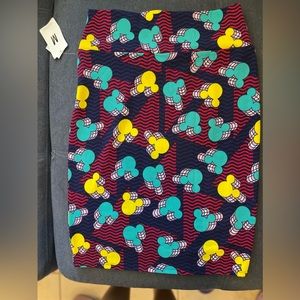 Lularoe Cassie minie mouse stretch pencil skirt
